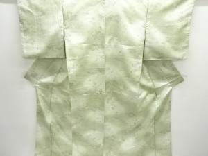 貝桶に草花模様小紋着物